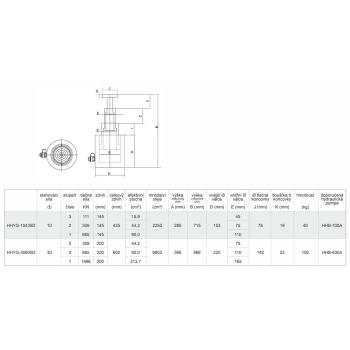Hydraulické zvedací válce HHYG-D (3)