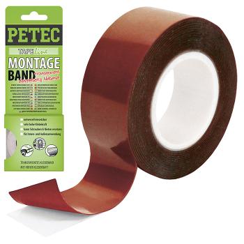 PETEC Montage Transparentes Klebeband - Montážní páska průhledná (1)