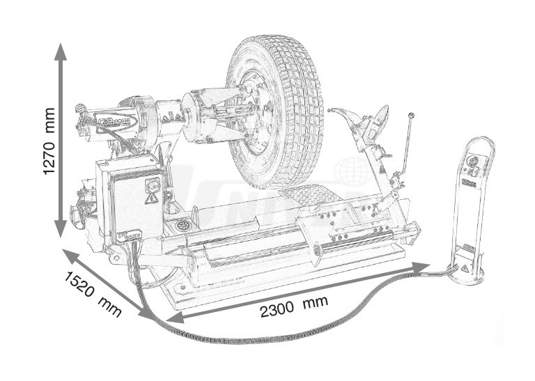 Stroj pro montáž a demontáž pneumatik CORMACH FT 26SN (2)