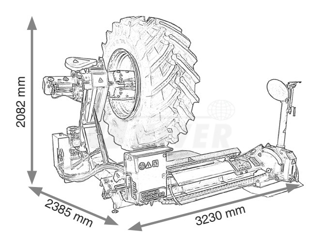 Stroj pro montáž a demontáž pneumatik CORMACH SUPER VIGOR 60 (2)