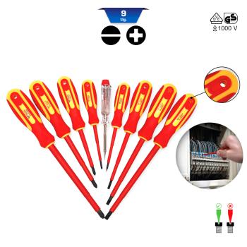 Sada šroubováků VDE a zkoušečky napětí BRILLIANT BT068010 (1)