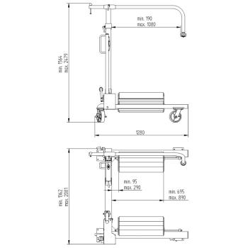 Hydraulický transportní zvedák pro kola Compac WD 1600 (3)