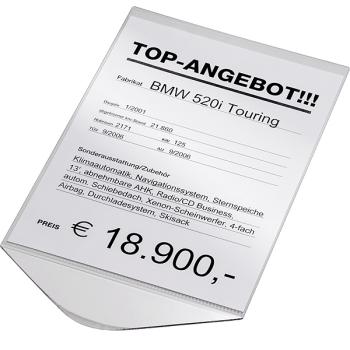 Zástrčný polykarbonátový držák (A4 na výšku) (1)