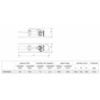 Nožní hydraulická pumpa HHB-800B (2)
