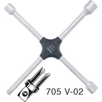 Křížový klíč na matice / šrouby kol HAZET 705V-02 (1)