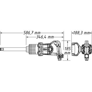 Pneumatický rázový utahovák HAZET 9014P-1 (2)