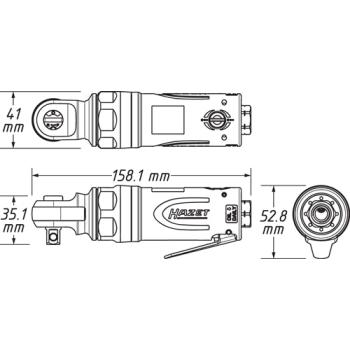 Pneumatický ráčnový šroubovací utahovák HAZET 9021SR-1 (2)