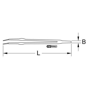 Pinzeta s ochrannou izolací KSTOOLS 117.1624 (2)