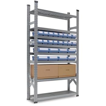 Regály Fachbodenregal SUPER s plastovými boxy (1)