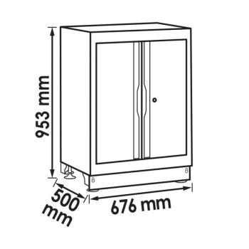 Spodní skříň s dvoukřídlými dveřmi (676 mm) VIGOR V6000-02 (2)
