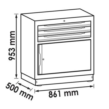 Zásuvková spodní skříň (3 zásuvky - 861 mm) VIGOR V6000-030XL (2)