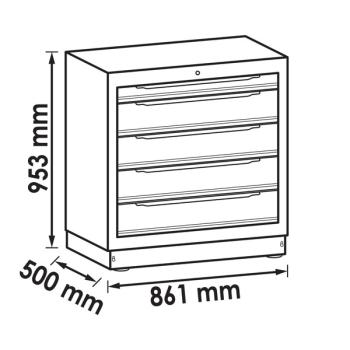 Zásuvková spodní skříň (5 zásuvek - 861 mm) VIGOR V6000-031XL (2)
