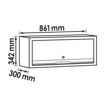 Závěsná skříňka s výklopnými dvířky (861 mm) VIGOR V6000-04XL (2)